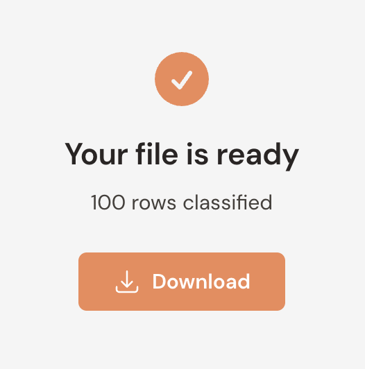 The completion screen with a Download button.
